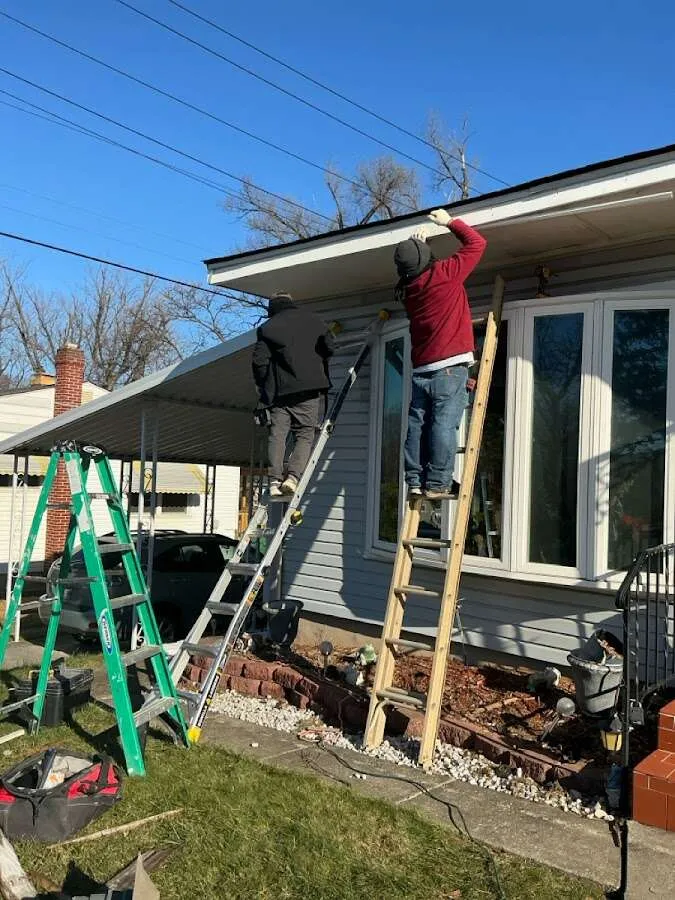 Restoration crew performing exterior repair in Campbell